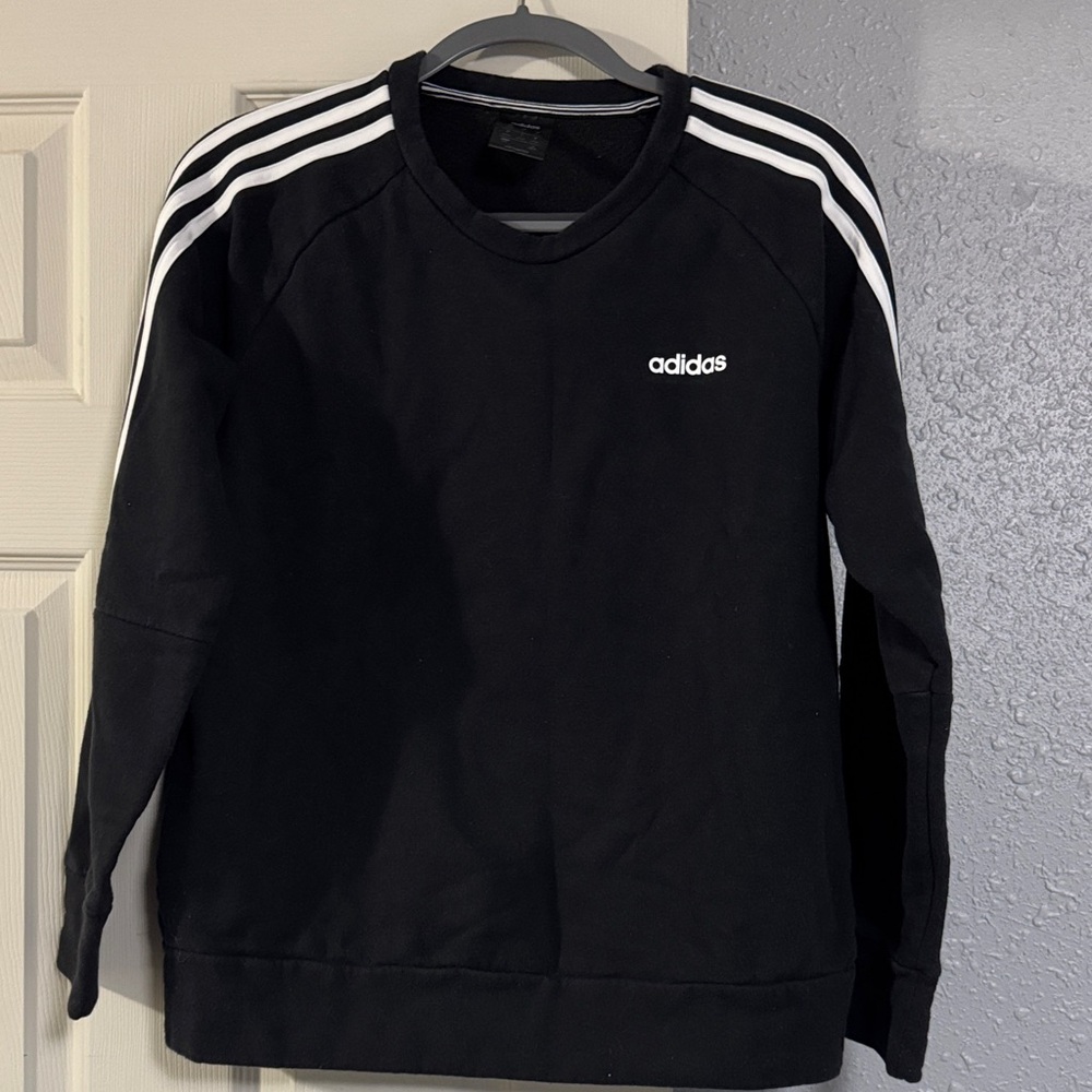 Adidas Men's Black Crewneck Sweater